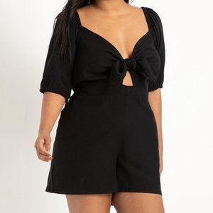 Eloquii Tie Front Romper NWOT S 16